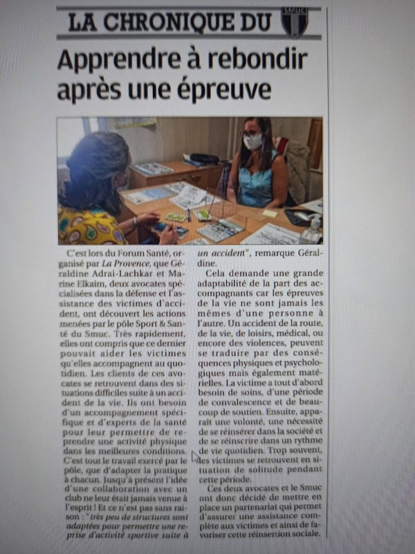 Partenariat entre le SMUC et le cabinet de Maître adri lachkar pour l'assistance aux victimes